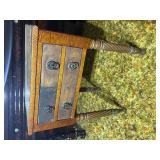 American Empire Tiger Maple Two Drawer Side Table