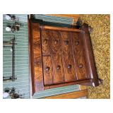American Empire Crotch Mahogany Six-Drawer Chest of Drawers