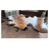 Large 1970s California Redwood Burl Live Edge Coffee Table