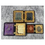 A Trio of Victorian Cased Portraits in S. Peck and Co. Union Cases