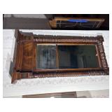 19th Century American Empire Mahogany Architectural Wall Mirror