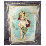Akron Cereal Co. Mother's Oats Mother's Boy Advertising Chromolithograph 1901