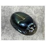 Dale Tiffany Iridescent Art Glass Scarab Beetle Figurine 1990