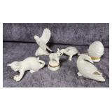 A Collection of Six Lenox China Jewels Porcelain Figurines and Trinket Boxes