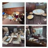 HUGE CONTENTS LOT:  including M.J. Hummel Figurines, Antique Kitchenware, and Furniture