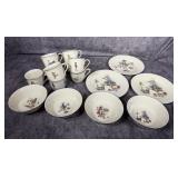 15-Piece Set of Lenox Special Pattern Children's Porcelain Tableware