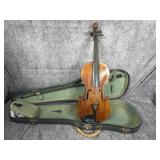 Vintage Full Size Trade Violin After Antonius Stradivarius with Bow and Case