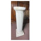 Large Neoclassical Style Fluted Plaster Column Pedestal