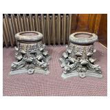 A Pair of 19th Century Cast Iron Corinthian Column Capitals