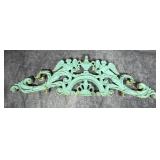 Cast Iron Cherub and Urn Architectural Gate Crown Pediment