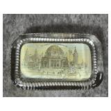 Empire Art Co. 1901 Pan-American Exposition Temple of Music Glass Souvenir Paperweight