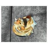 Vintage Mid-Century Ceramic Winking Man Novelty Character Ashtray Made in Japan