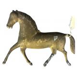 American Folk Art Gilt Tin Running Horse Weathervane Ornament