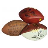 A Trio of Wilson NFL Footballs Including The Duke Official Game Ball and Commemorative Edition