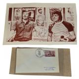 Two Items: Autographed Big Chuck and Hoolihan Promotional Photograph and 1957 USS Healy Naval Postal Cover