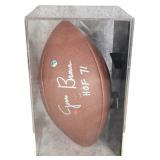 Jim Brown Autographed Wilson Official Size NFL Football with HOF 71 Inscription