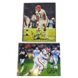Two Cleveland Browns Autographed 8x10 Photographs Featuring Clay Matthews Jr. and Ozzie Newsome