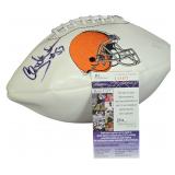 Clay Matthews Jr. Autographed Cleveland Browns Full Size Commemorative Logo Football JSA COA