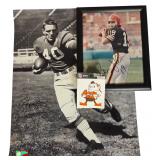A Trio of Cleveland Browns Memorabilia Featuring Signed Photographs and Mascot Decal