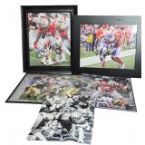 A Collection of Five Signed Ohio State Buckeyes Football Photographs