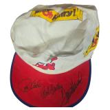 Autographed Cleveland Indians Baseball Oh Henry Promotional Cap Signed