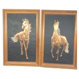 A Pair of R. Dehl Coppercraft Copper Relief Horse Plaques