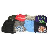 Nine Assorted Graphic and Athletic T-Shirts Including Piggly Wiggly Nike and American Fighter