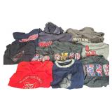 A Collection of 10 Cleveland and Ohio Sports Apparel Items Including Chief Wahoo Hoodies and T-Shirts