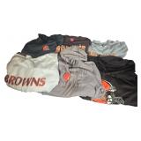 Six Assorted Cleveland Browns Apparel Items Including Nike, Starter, and '47 Brand