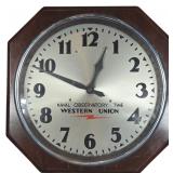 Self Winding Clock Co Western Union Naval Observatory Time Octagonal Wall Clock