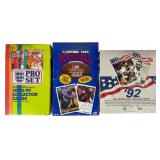 Three Factory Sealed 1990s Football and Soccer Trading Card Boxes