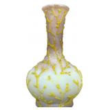 Mt. Washington Peachblow Coralene Satin Art Glass Vase
