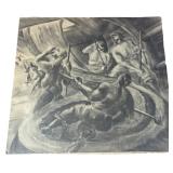 Crossan Hays Curry (American, 20th Century), Figure Composition Sketch, Charcoal