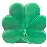 Parma by AAI Japanese Green Glazed Ceramic Shamrock Planter