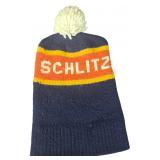 Vintage Schlitz Beer Promotional Knit Pom-Pom Stocking Cap