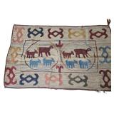Tribal Pictorial Animal Kilim Flat-Weave Rug