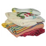 A Collection of Vintage Cotton and Linen Tablecloths and Textiles
