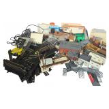A Collection of Vintage HO Scale Model Train Accessories and Power Supplies Including MRC and American Flyer