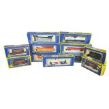 A Collection of Eleven AHM HO Scale Model Locomotives and Rolling Stock in Original Boxes