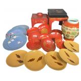 An Assortment of Japanese Decorative Arts Including Satsuma Style Porcelain and Urushida Ryukyu Lacquerware