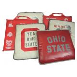 A Lot of Five Vintage Ohio State Buckeyes Vinyl Stadium Seat Cushions
