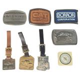 An Assortment of Eight Vintage Industrial and Heavy Machinery Advertising Collectibles Featuring Caterpillar