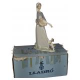 Lladro Girl with Goose and Dog Porcelain Figurine Model 1035