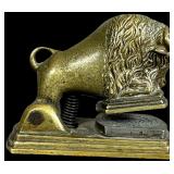 Bradley and Hubbard Antique Figural Bison Desktop Notary Seal Press