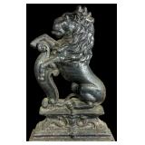 Antique Cast Iron Rampant Lion Doorstop