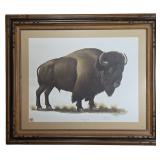Ray Harm Monarch of the Plains American Bison Lithograph