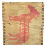 Vintage Brown's Mule R.J. Reynolds Tobacco Co. Wooden Shipping Crate