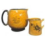 Two English Earthenware Pitchers Including Arthur Wood and Lord Nelson Ware