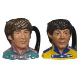 A Pair of Royal Doulton Ceramic The Beatles Character Jugs Sgt. Pepper Series