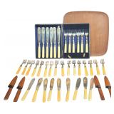 A Collection of Silver Plated and Stainless Flatware Including Cased Fish Service and Suncraft Cutlery